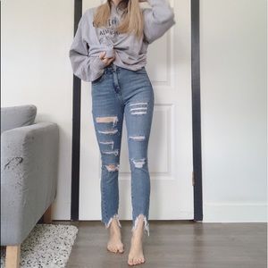 Forever 21 Ripped Skinny Jeans